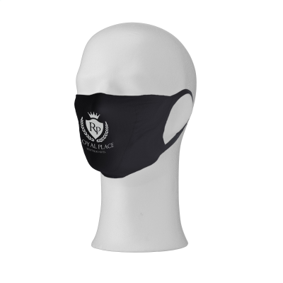 RE-USABLE MOUTH MASK with Filter Pocket Face Covering in Black