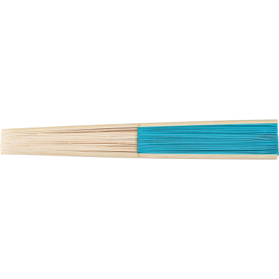 BAMBOO FAN in Light Blue