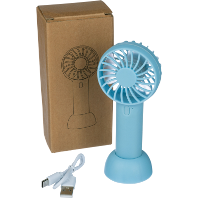 HANDHELD RECHARGEABLE FAN in Light Blue