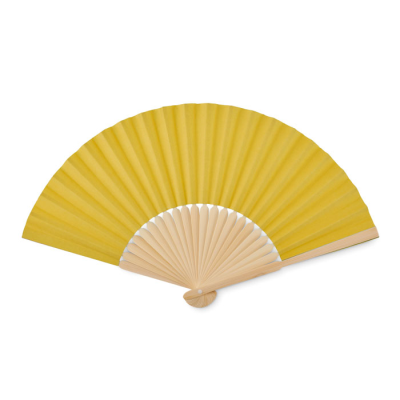 MANUAL HAND FAN in Yellow