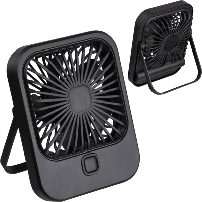 TABLE FAN with Rechargeable Battery in Black 