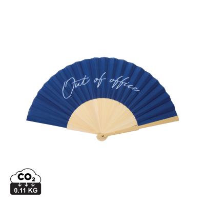 VINGA OUT OF OFFICE HAND FAN in Navy, White