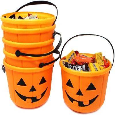 LED PLASTIC HALLOWEEN GIFTS CANDY PUMPKIN BASKET