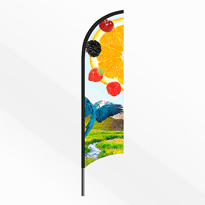 MEDIUM FEATHER FLAG BANNER with Spiked Base