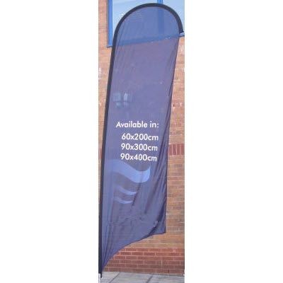MEDIUM WING FEATHER FLAG BANNER with Spiked Base
