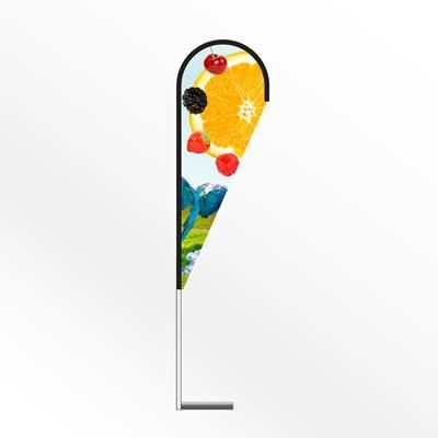 SMALL TEAR DROP FEATHER FLAG BANNER with Car Base