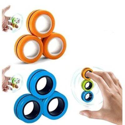 STRESS ANXIETY RELIEF MAGNETIC RINGS FINGER FIDGET TOYS