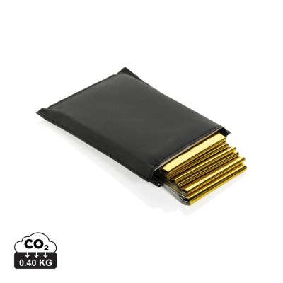 SOLRA EMERGENCY BLANKET in Rcs Recycled RPET Pouch in Black