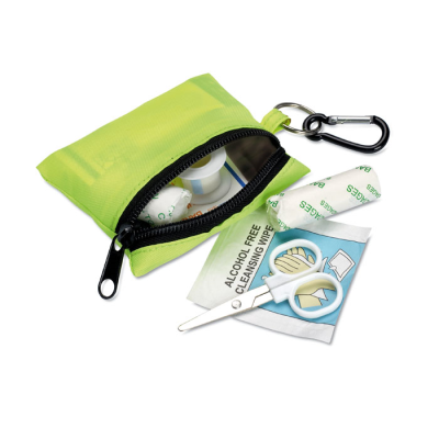 FIRST AID KIT W &  CARABINER in Yellow