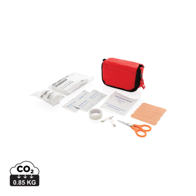 FIRST AID SET in Pouch in Red
