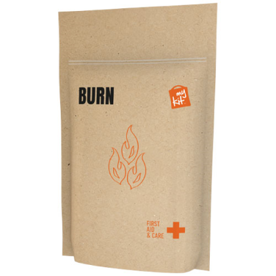 MINIKIT BURN FIRST AID KIT with Paper Pouch in Kraft Brown