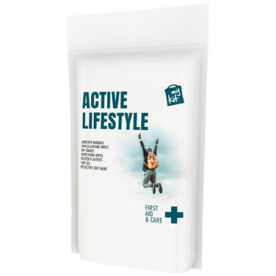 MYKIT ACTIVE LIFESTYLE FIRST AID with Paper Pouch in White