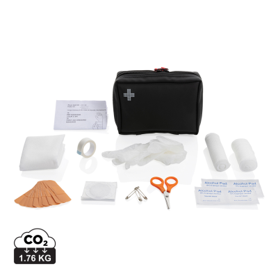RCS RECYCLED NUBUCK PU POUCH FIRST AID SET in Black