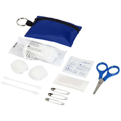 VALDEMAR 16-PIECE FIRST AID KEYRING POUCH in Royal Blue