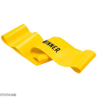 ELASTIC RUBBER BAND LOOP, LIGHT, YELLOW