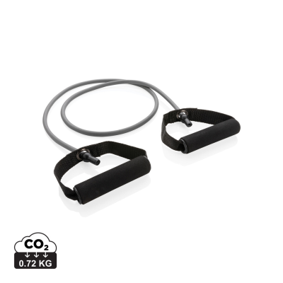 FITNESS HEAVY RESISTANCE TUBE in Pouch in Anthracite Grey, Black