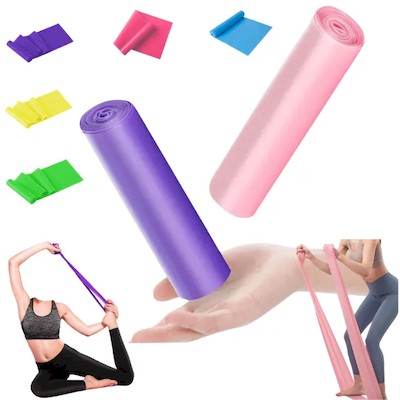 YOGA RESISTANCE BAND & STRETCHING STRAP EXERCISE