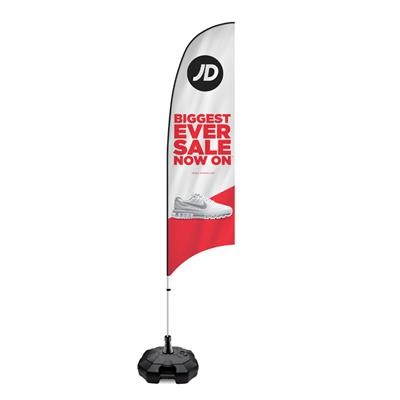 4,0M FIBREGLASS FEATHER FLAG AND POLE KIT