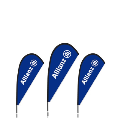 BAT FAN BEACH ADVERTISING FLAG & BANNER with Ground Spike 90Cm x 195Cm
