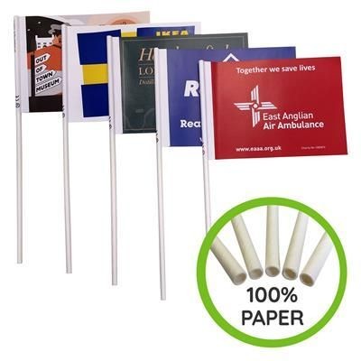 ECO FRIENDLY HAND WAVING PAPER FLAG