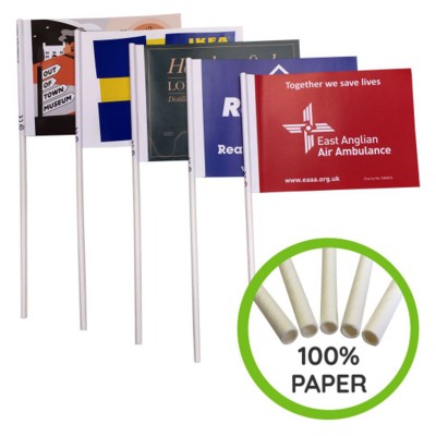ECO FRIENDLY PAPER HAND WAVING FLAG