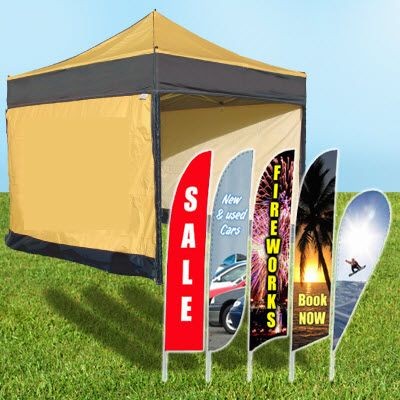 INDOOR & OUTDOOR FLAG, MARQUEE OR HANDWAVER FLAG