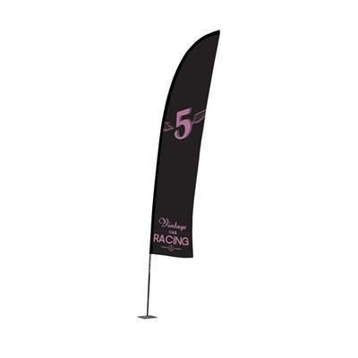LIGHT FEATHER FLAG with Single Sided Graphic - Ground Spike