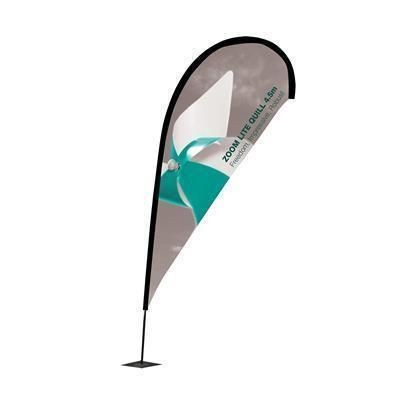 LIGHT TEAR DROP FLAG with Single Sided Graphic - Car Foot