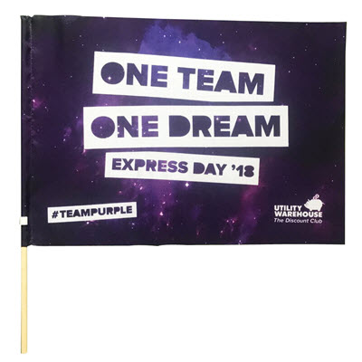 RPET POLYESTER FLAG with Wood Pole