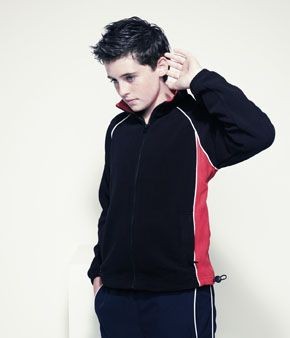 FINDEN & HALES CHILDRENS CONTRAST MICRO FLEECE JACKET