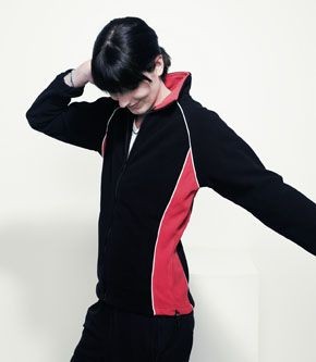 FINDEN & HALES LADIES CONTRAST MICRO FLEECE JACKET