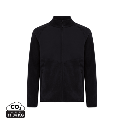 IQONIQ TALUNG RECYCLED POLYESTER MICROFLEECE ZIP THROUGH in Black