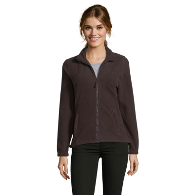 NORTH LADIES ZIP FLEECE in Brown
