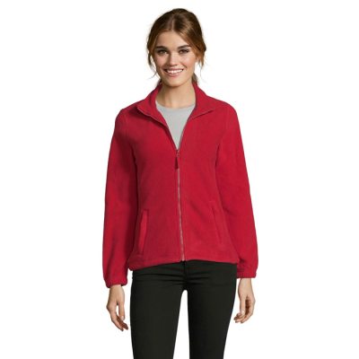 NORTH LADIES ZIP FLEECE in Red