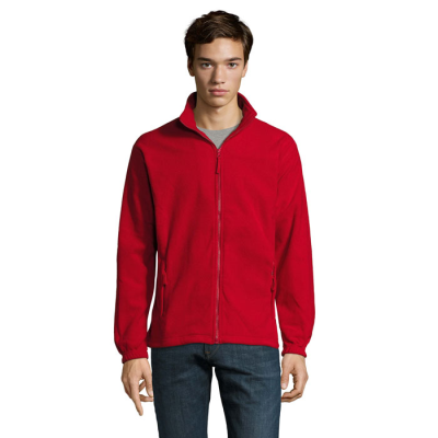NORTH ZIP FLEECE JACKET in Red