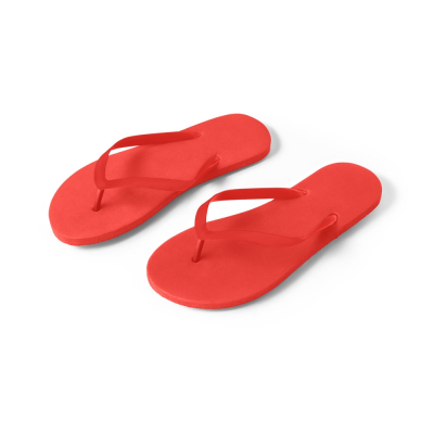 MAUPITI L  &  XL COMFORTABLE SLIPPERS with Pe Sole & PVC Strap in Red