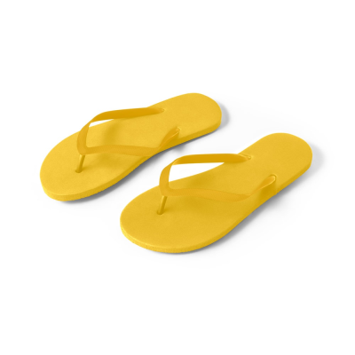 MAUPITI L  &  XL COMFORTABLE SLIPPERS with Pe Sole & PVC Strap in Yellow