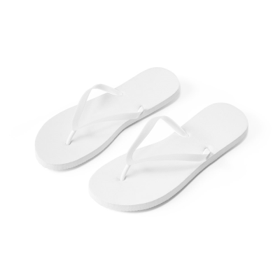 MAUPITI S  &  M COMFORTABLE SLIPPERS with Pe Sole & PVC Strap in White
