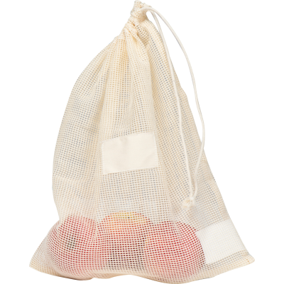 REUSABLE COTTON NET in Beige 