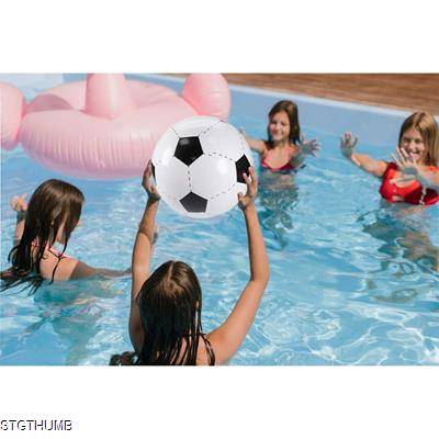BEACH BALL FOOTBALL, SMALL in White & Black