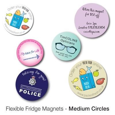 VARIOUS MEDIUM CIRCLE SHAPE FLEXIBLE FRIDGE MAGNET