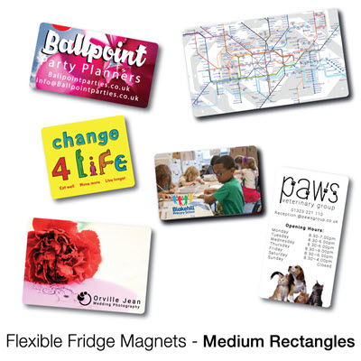 VARIOUS MEDIUM RECTANGULAR SHAPE FLEXIBLE FRIDGE MAGNET