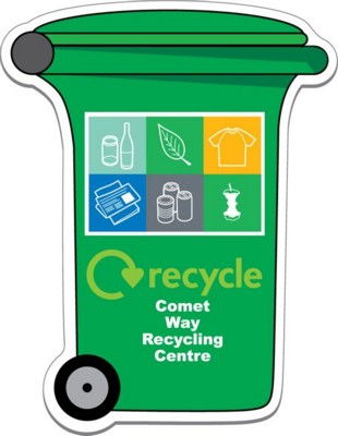 WHEELIE BIN SHAPE FRIDGE MAGNET