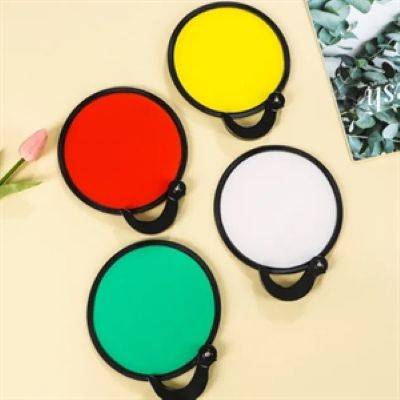 FOLDING FLYING ROUND DISC FANS FOLDING POCKET ADVERTISING