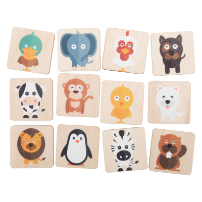 MEMORY GAME, ANIMALS in Natural