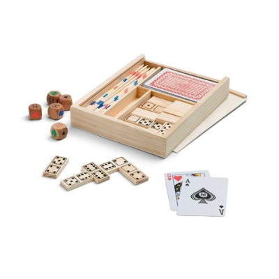 PLAYTIME 4-IN-1 GAME SET in Light Natural