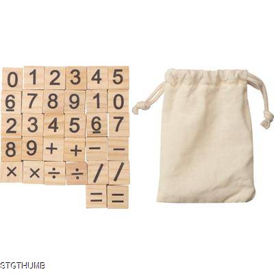 WOOD COUNTING GAME in Beige