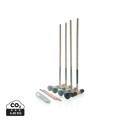 WOOD CROQUET SET in Brown
