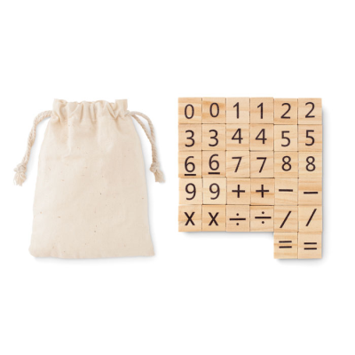 WOOD EDUCATIONAL COUNTING GAME in Brown