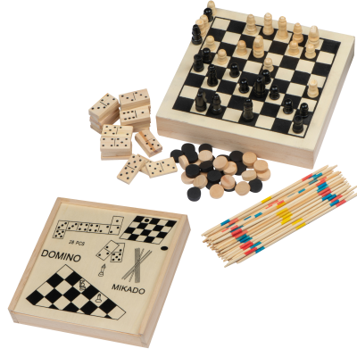 WOOD GAME SET in Beige